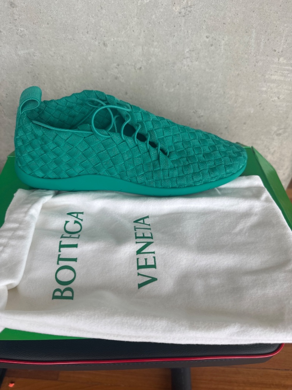 Bottega Veneta Intrecciato Nappa Leather Sneakers - Picture 3 of 3